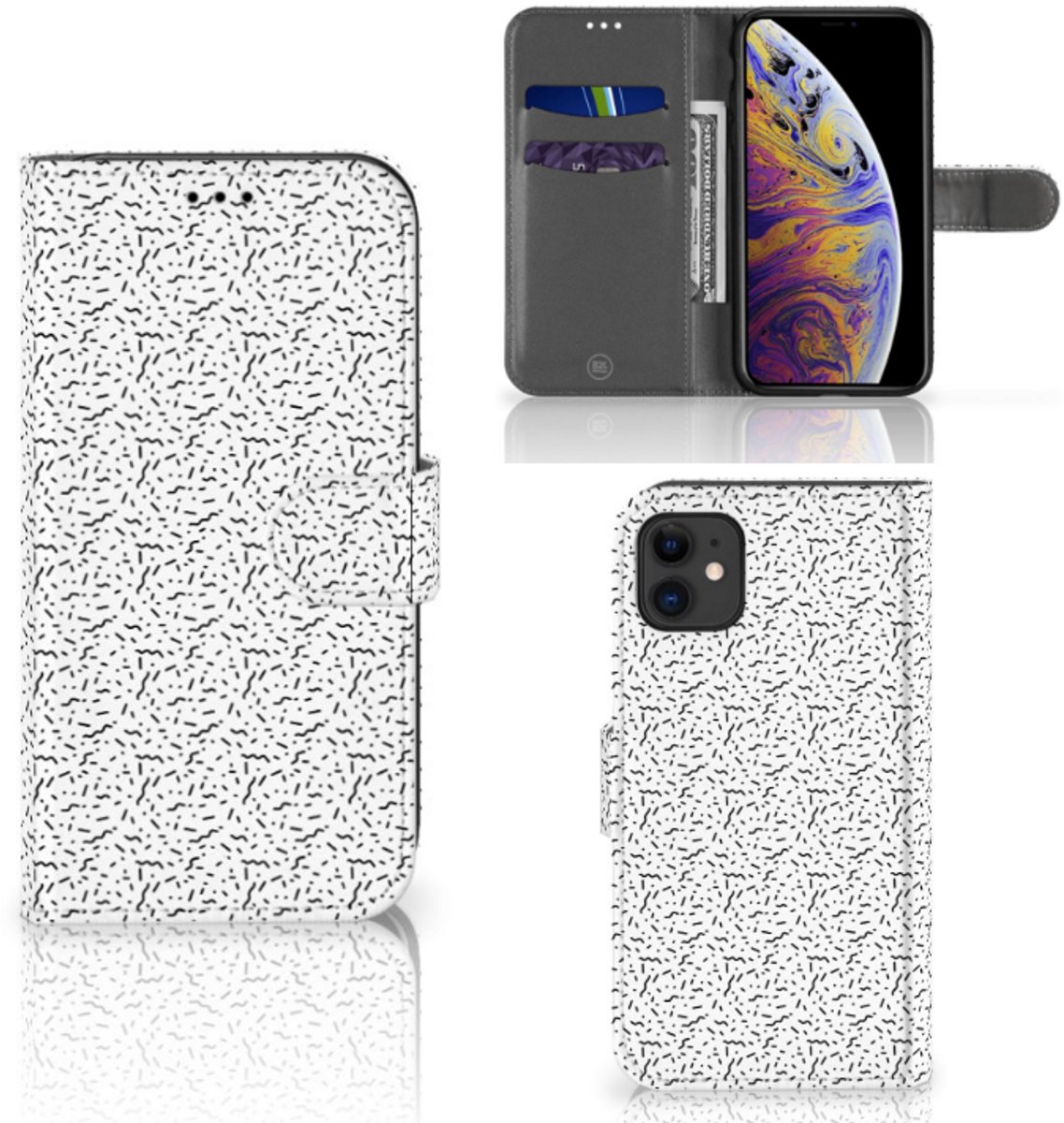 Apple iPhone 11 Telefoon Hoesje Stripes Dots