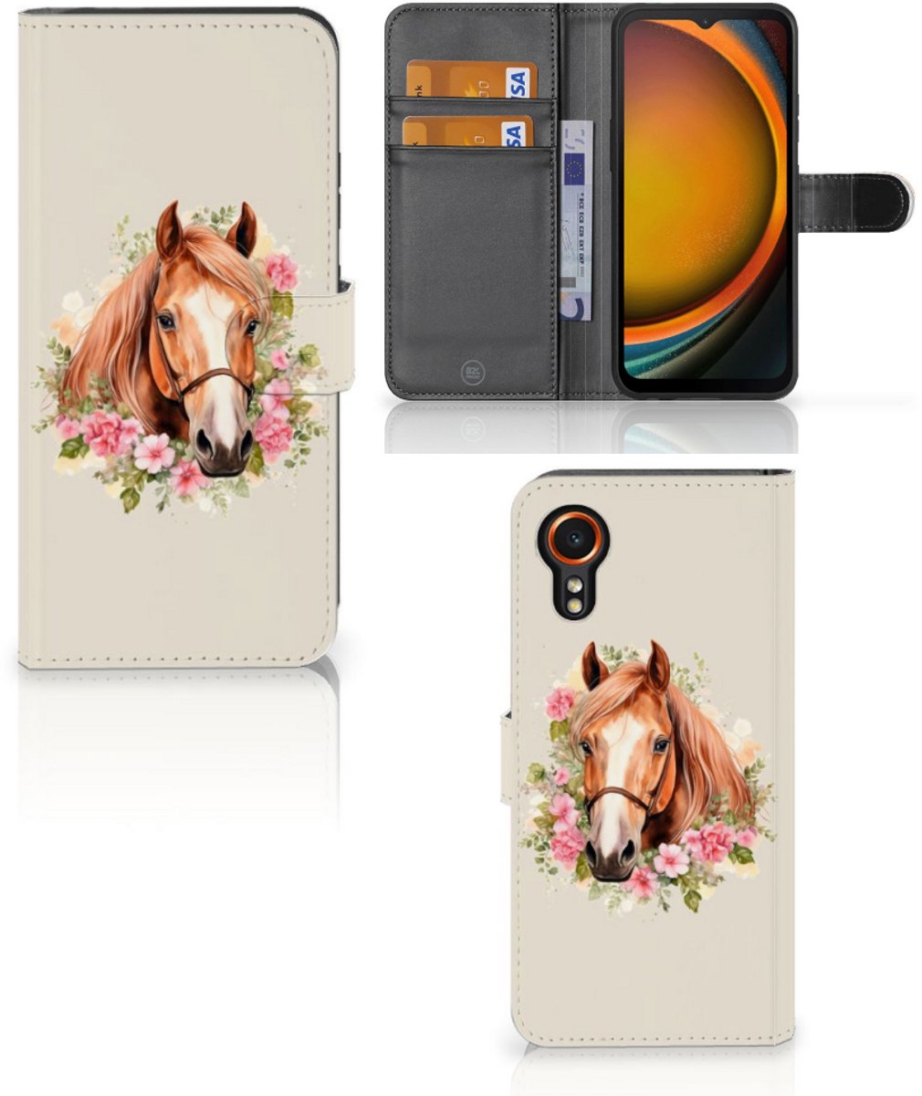Telefoonhoesje met Pasjes voor Samsung Galaxy Xcover 7 Paard