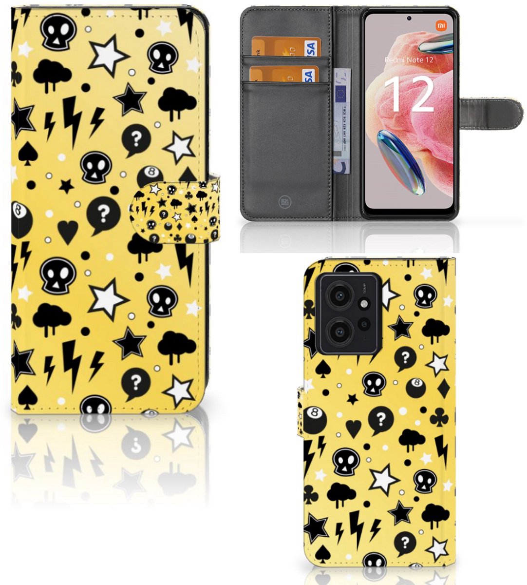 Telefoonhoesje met Naam Xiaomi Redmi Note 12 4G Punk Geel