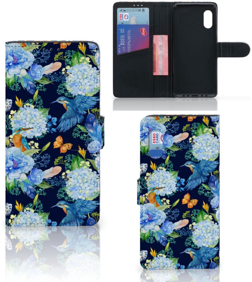 Telefoonhoesje met Pasjes voor Samsung Xcover Pro IJsvogel