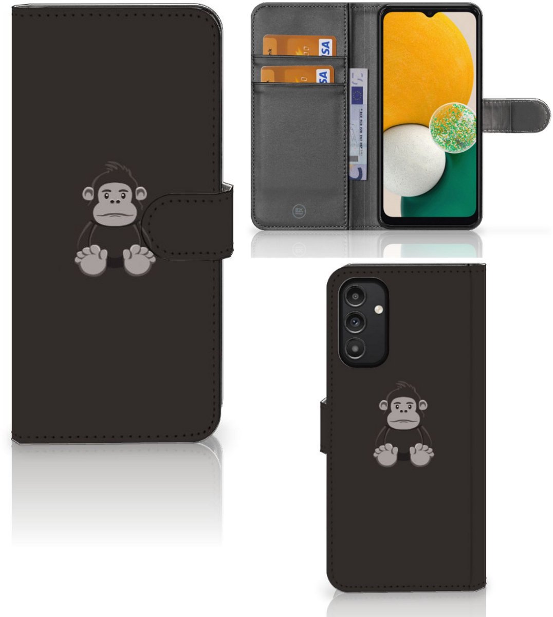 Book Case voor Samsung Galaxy A14 4G Leuk Hoesje Gorilla