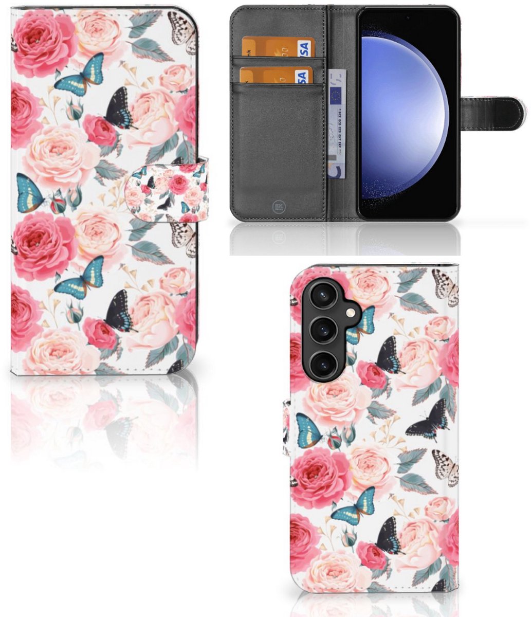 Samsung Galaxy S23 FE Hoesje Butterfly Roses