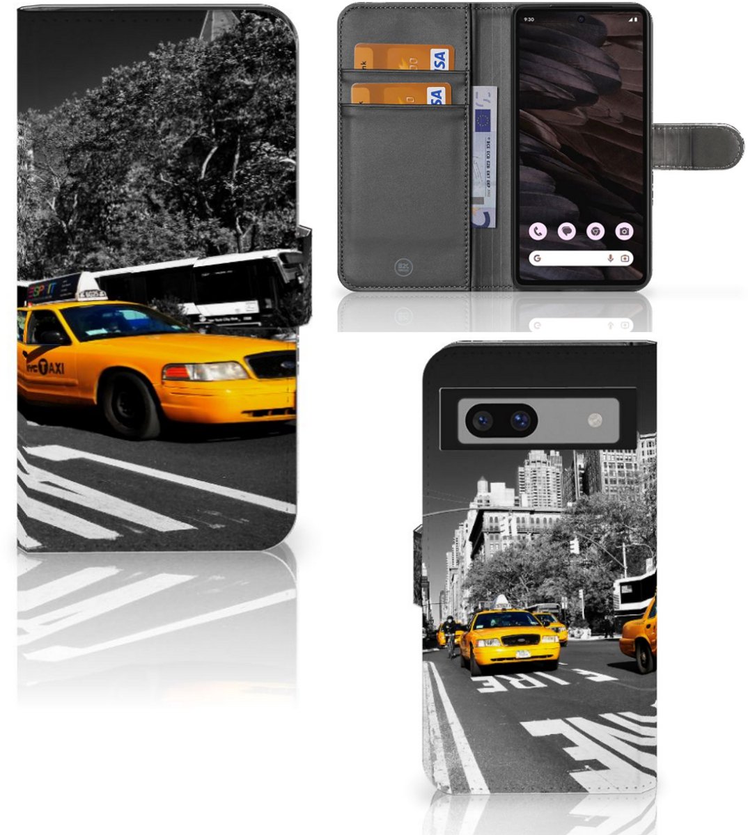 Google Pixel 7A Flip Cover New York Taxi