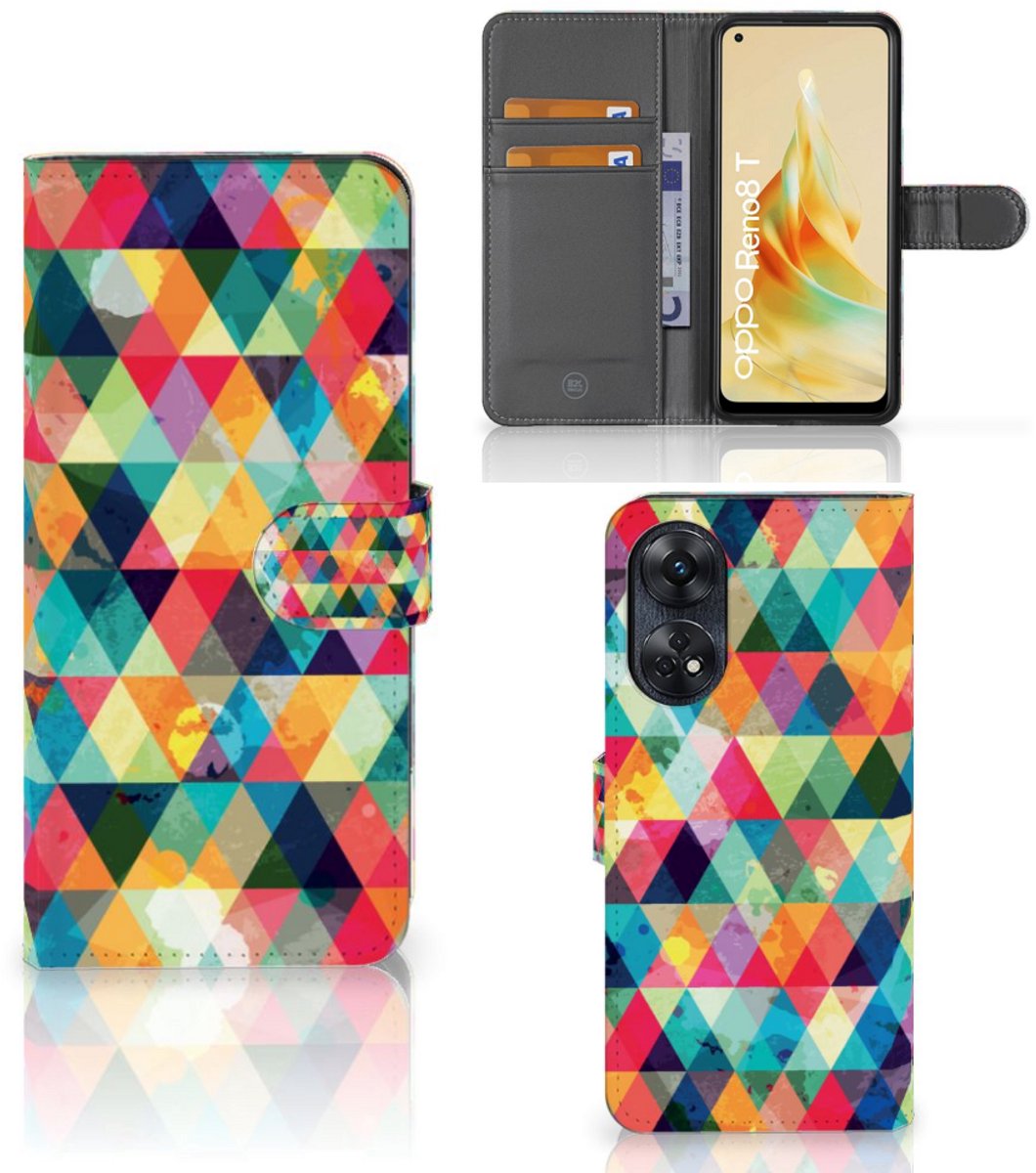 OPPO Reno8 T 4G Telefoon Hoesje Geruit