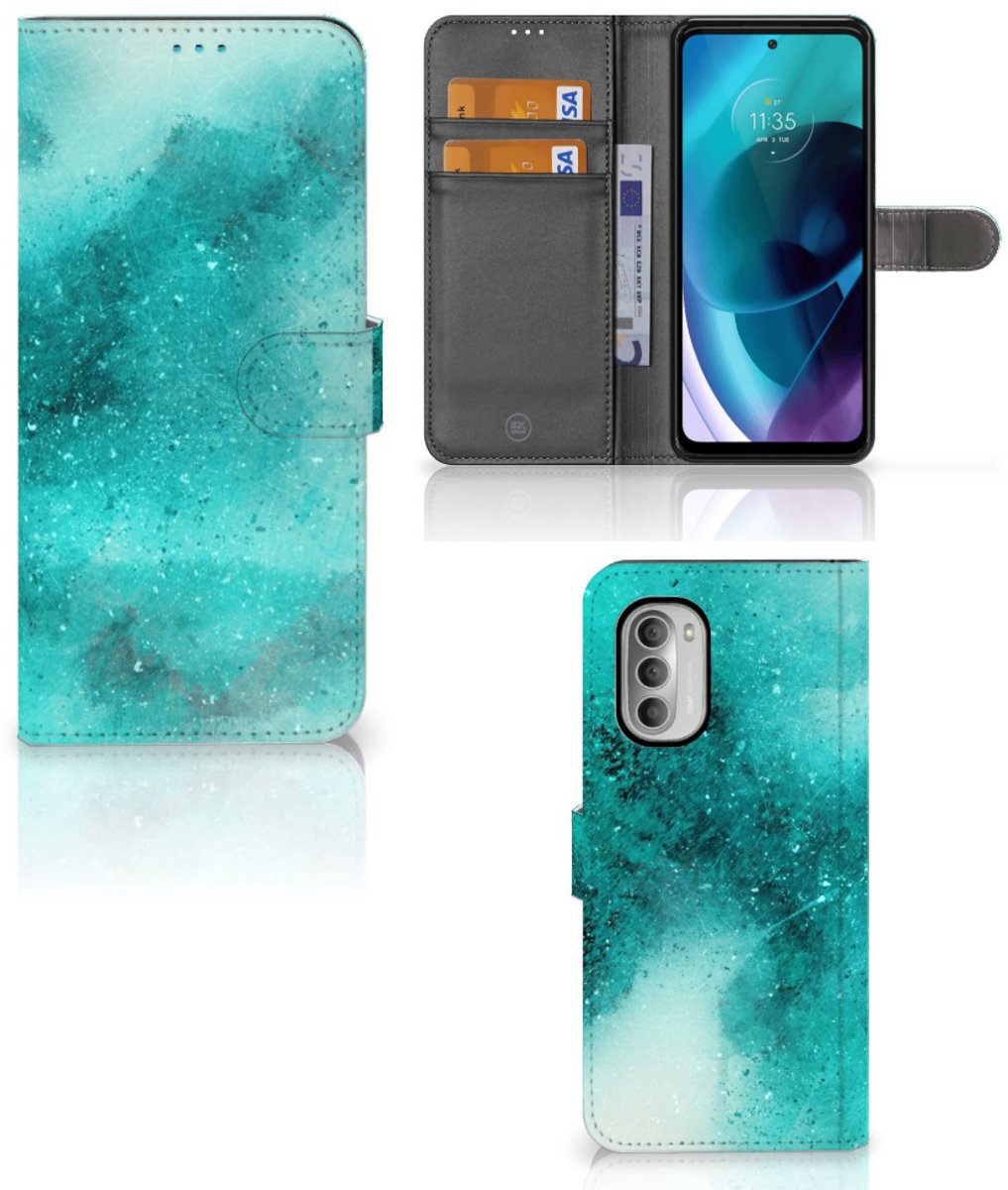 Hoesje Motorola Moto G51 5G Painting Blue