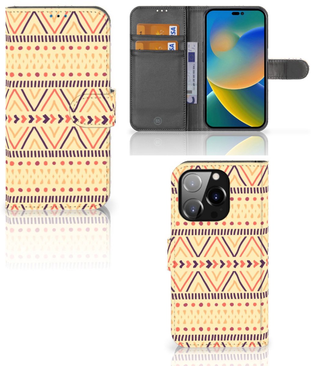 iPhone 14 Pro Telefoon Hoesje Aztec Yellow