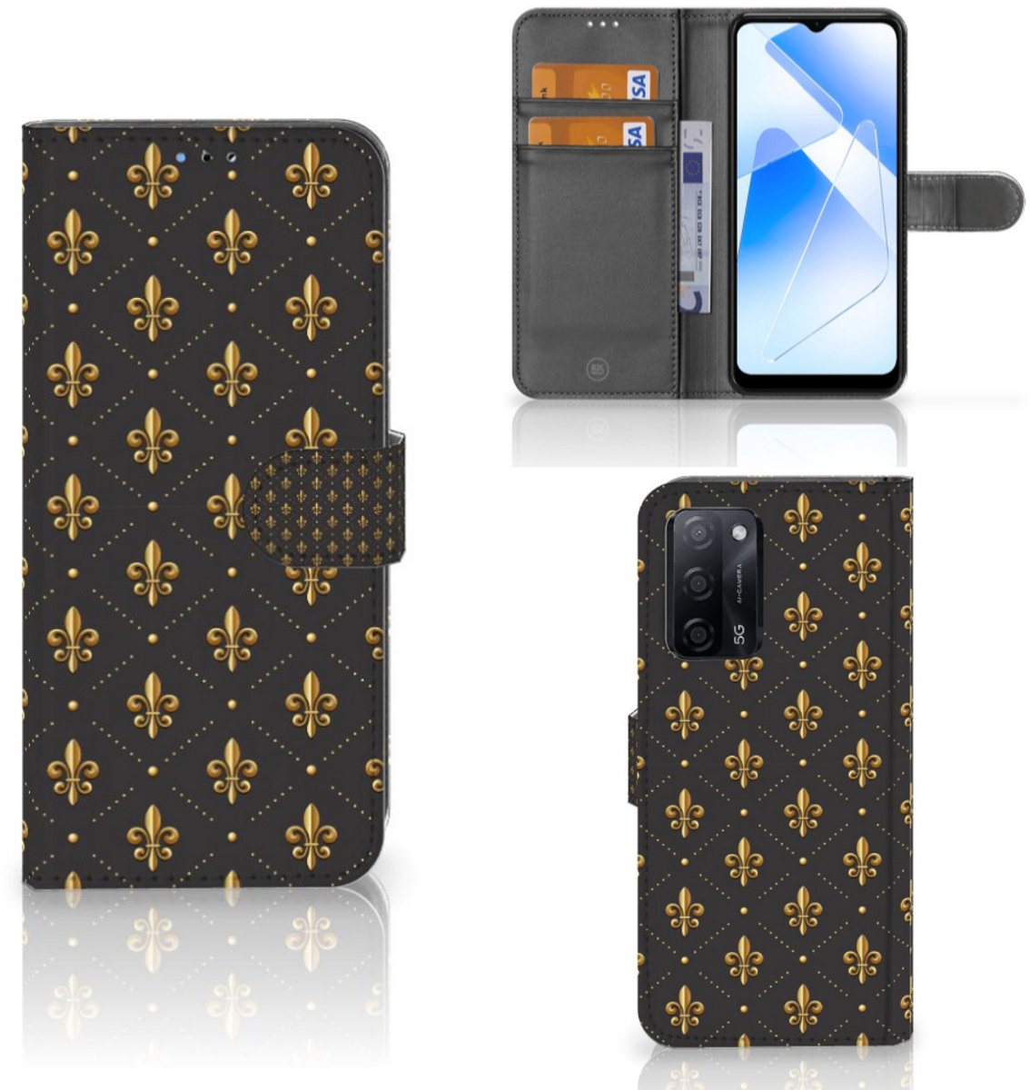 OPPO A16/A16s/A54s Telefoon Hoesje Franse Lelie