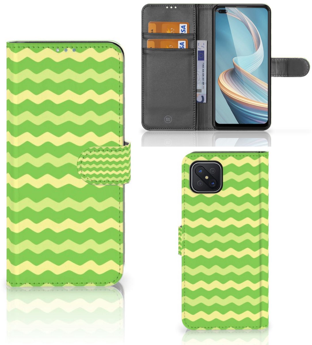 OPPO Reno4 Z Telefoon Hoesje Waves Green
