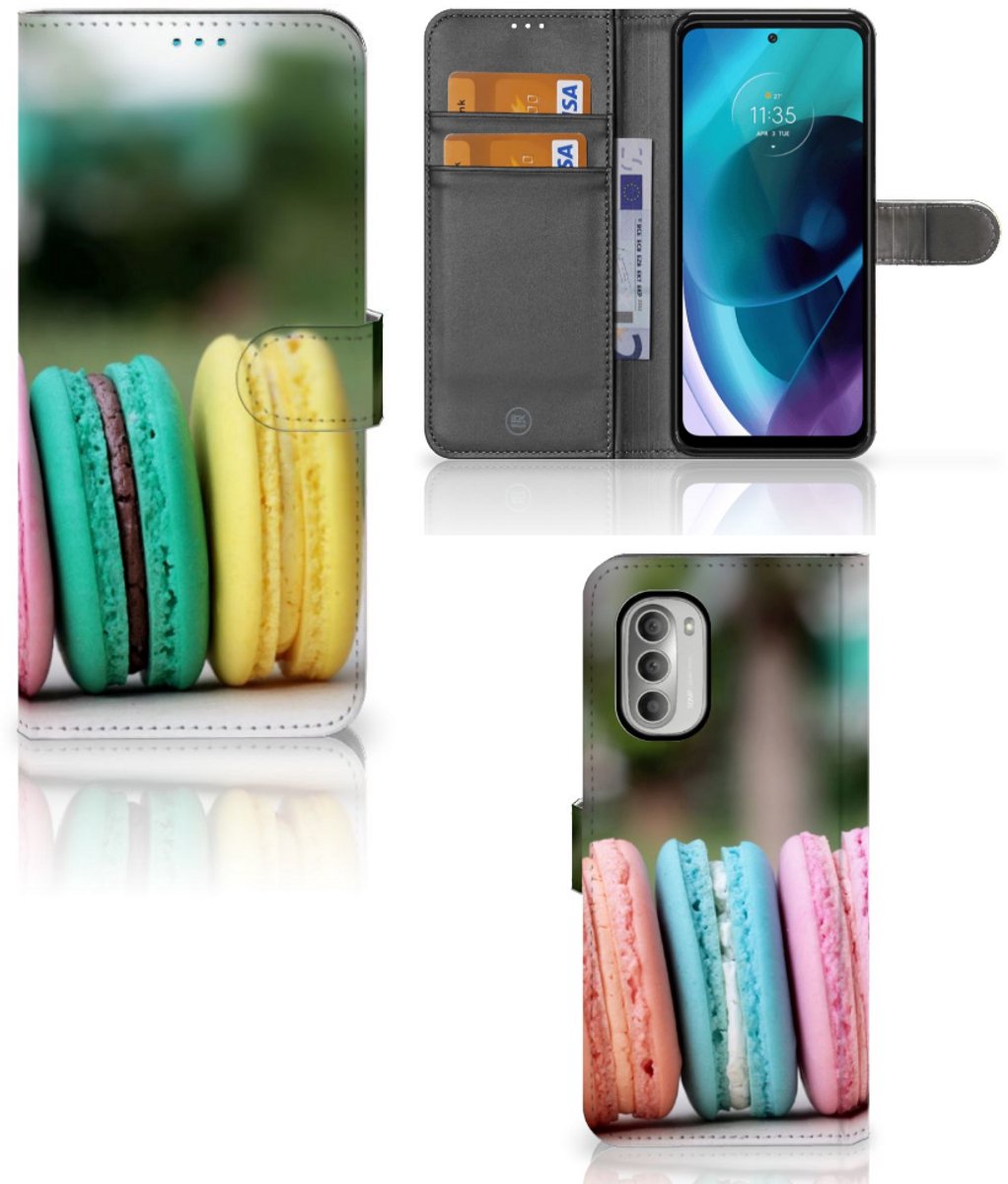 Motorola Moto G51 5G Book Cover Macarons