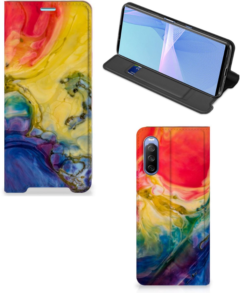 Book Case voor Bookcase Sony Xperia 10 III Watercolor Dark