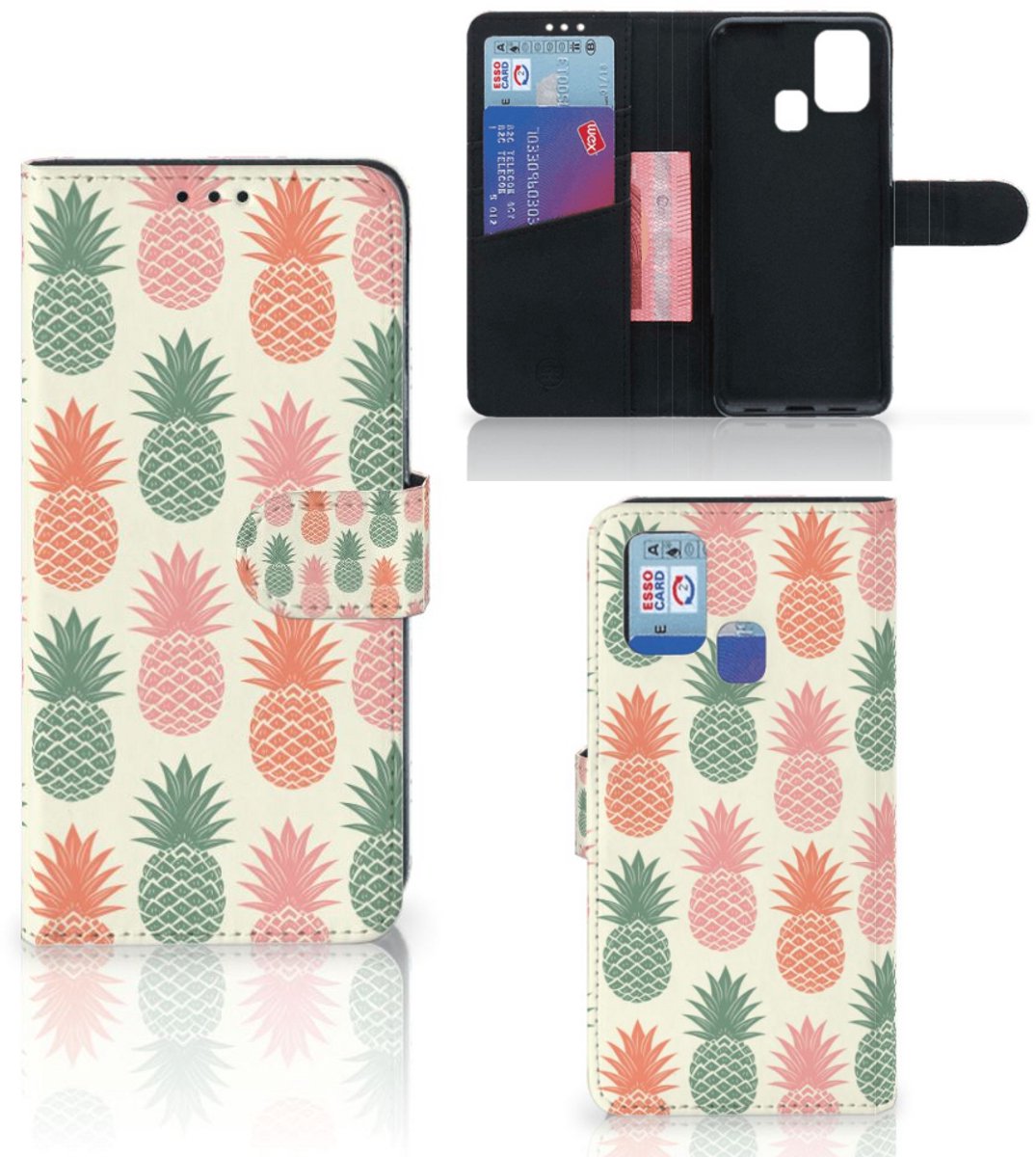 Samsung Galaxy M31 Book Cover Ananas