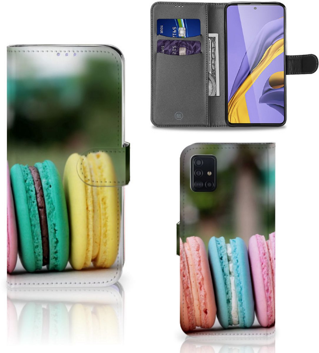Samsung Galaxy A51 Book Cover Macarons