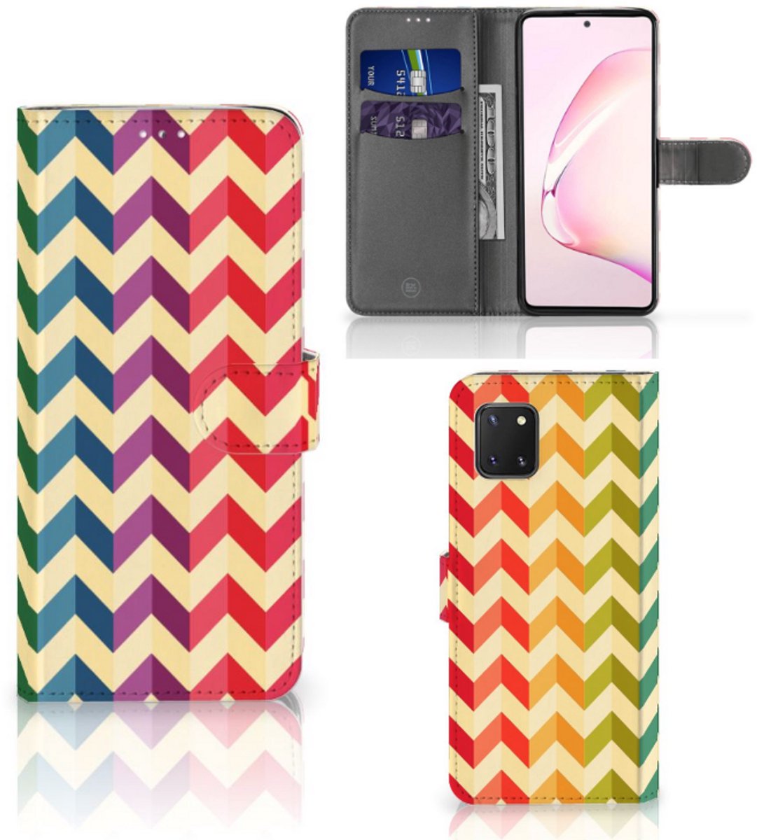 Samsung Note 10 Lite Telefoon Hoesje Zigzag Multi Color