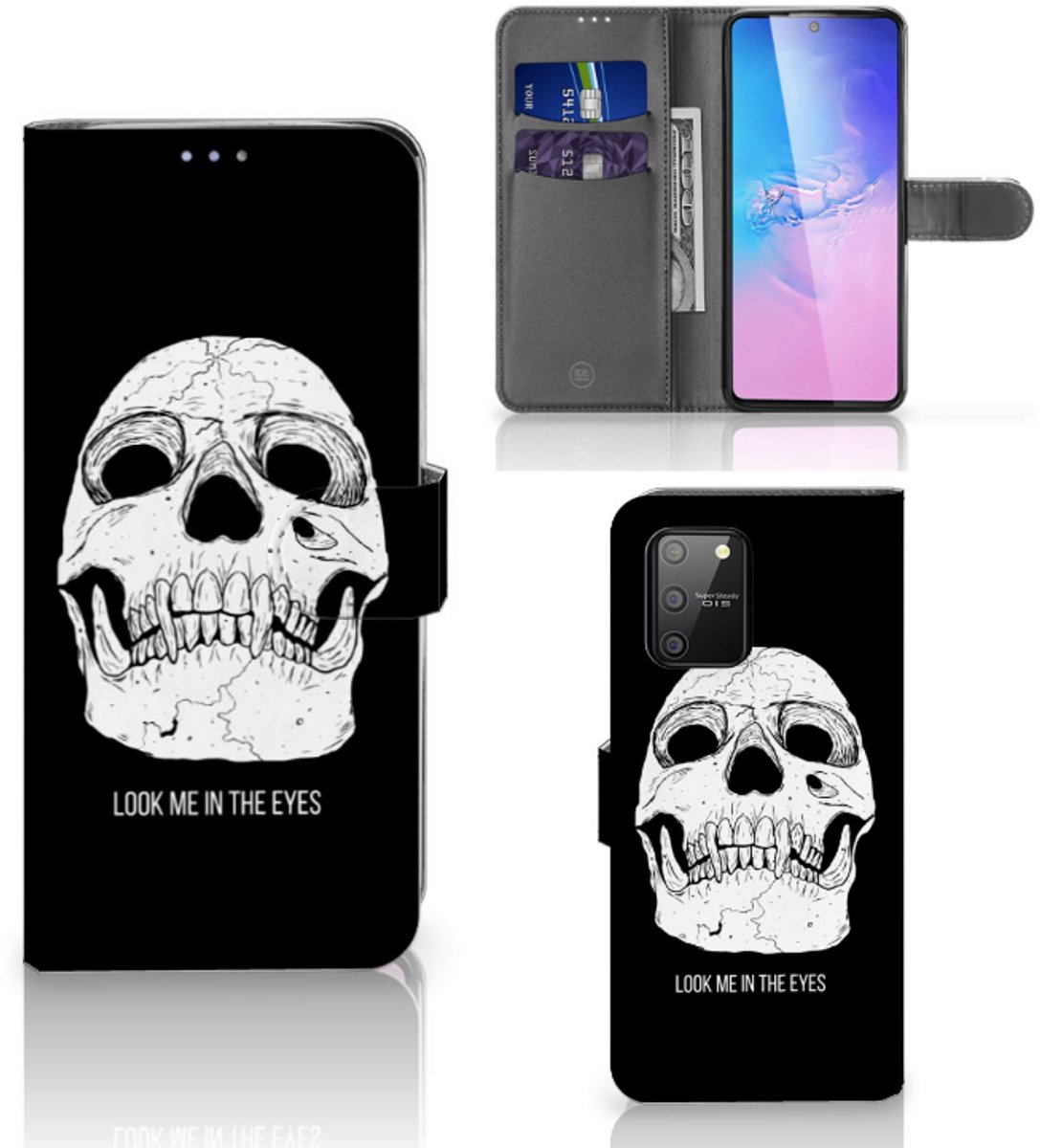 Telefoonhoesje met Naam Samsung S10 Lite Skull Eyes