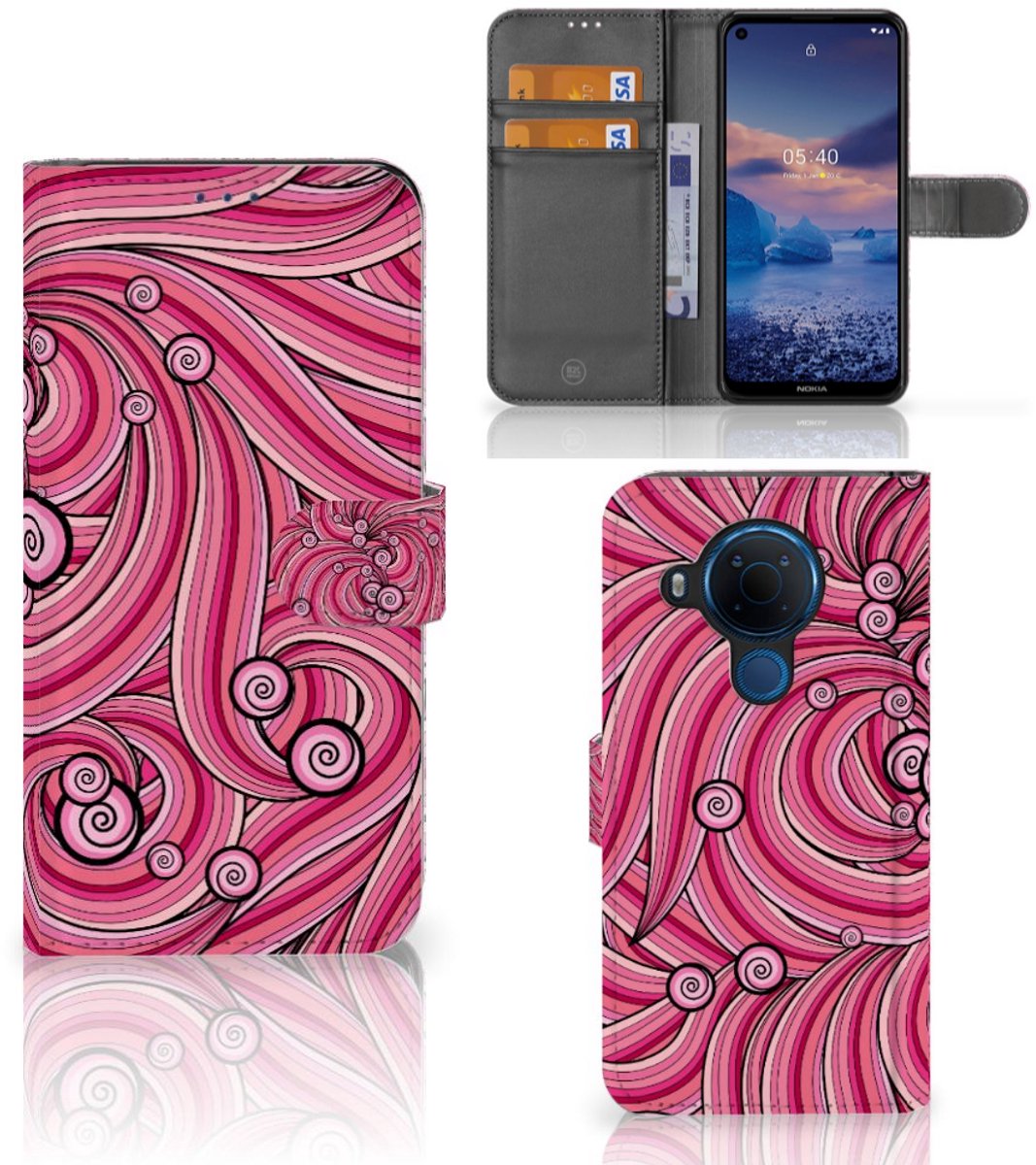 Nokia 5.4 Hoesje Swirl Pink