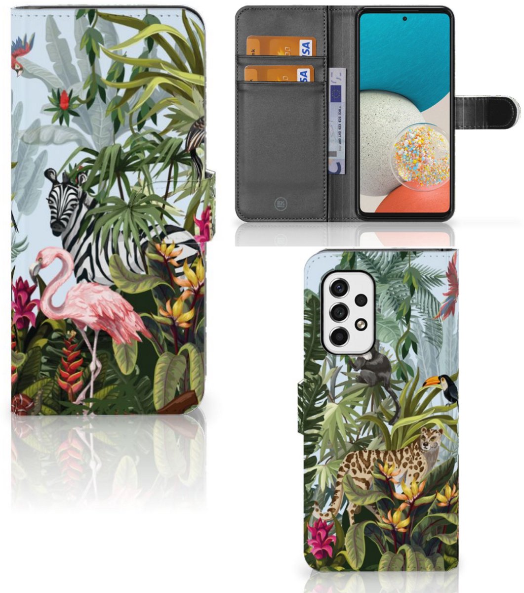 Telefoonhoesje met Pasjes voor Samsung Galaxy A53 Jungle