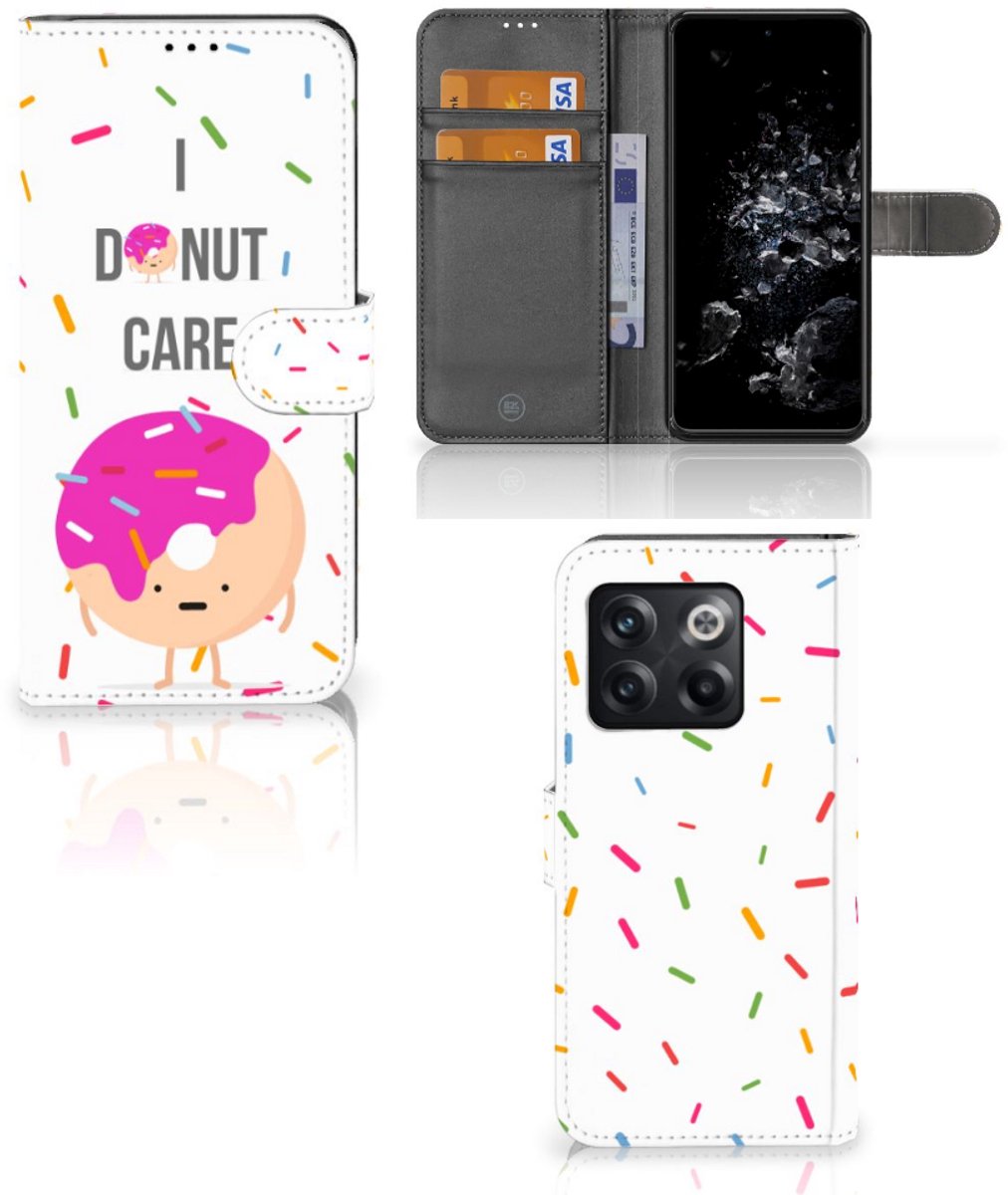 OnePlus 10T Book Cover Donut Roze