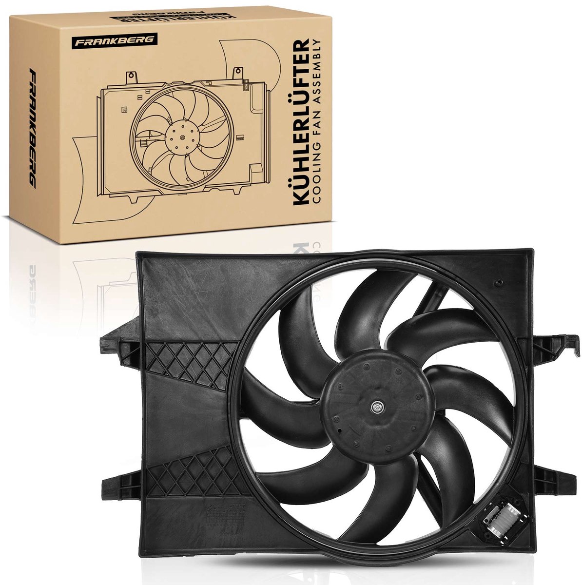 Frankberg 1x Motorradiator enkele ventilator