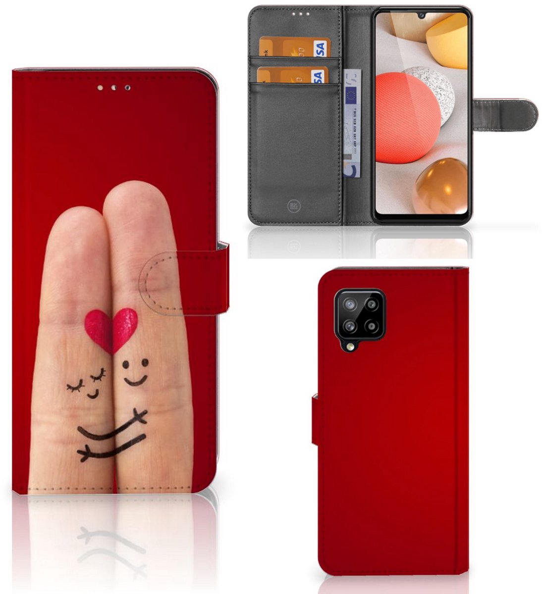 Samsung Galaxy A42 5G Wallet Case met Pasjes Liefde - Origineel Romantisch Cadeau