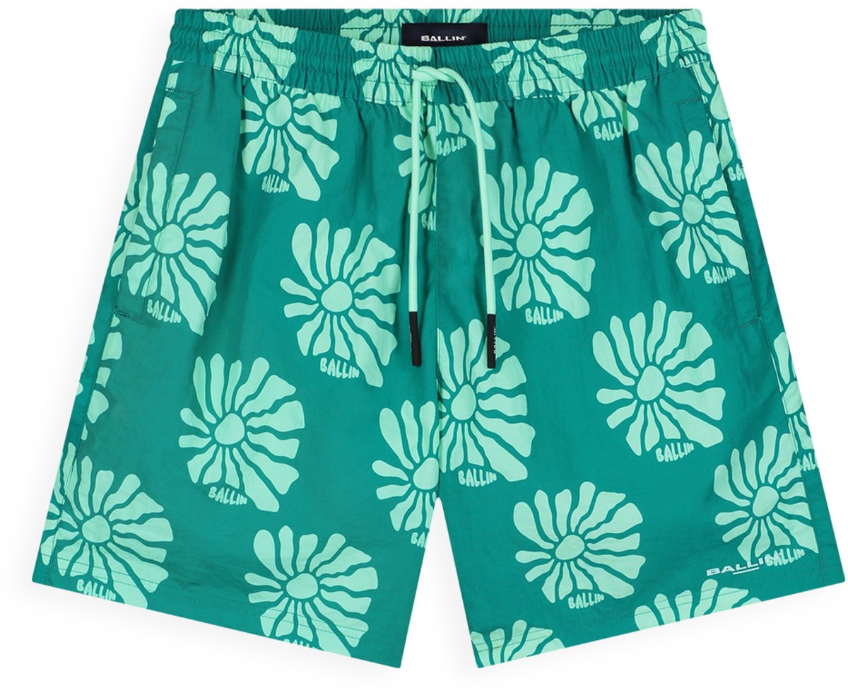 Ballin Amsterdam - Jongens Regular fit Swimwear Casual - Green - Maat 16