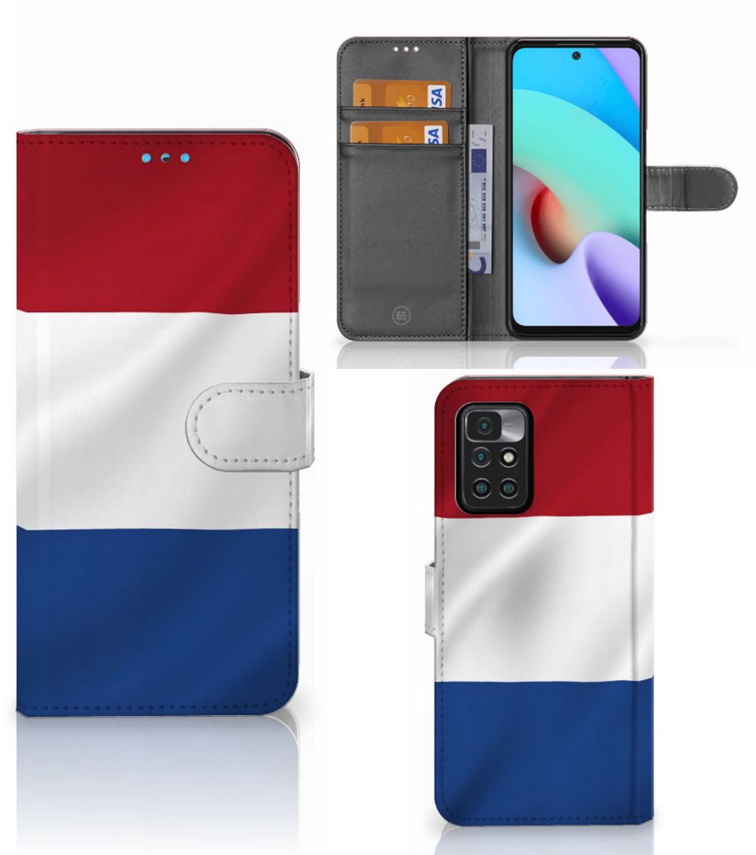 Xiaomi Redmi 10 Bookstyle Case Nederlandse Vlag