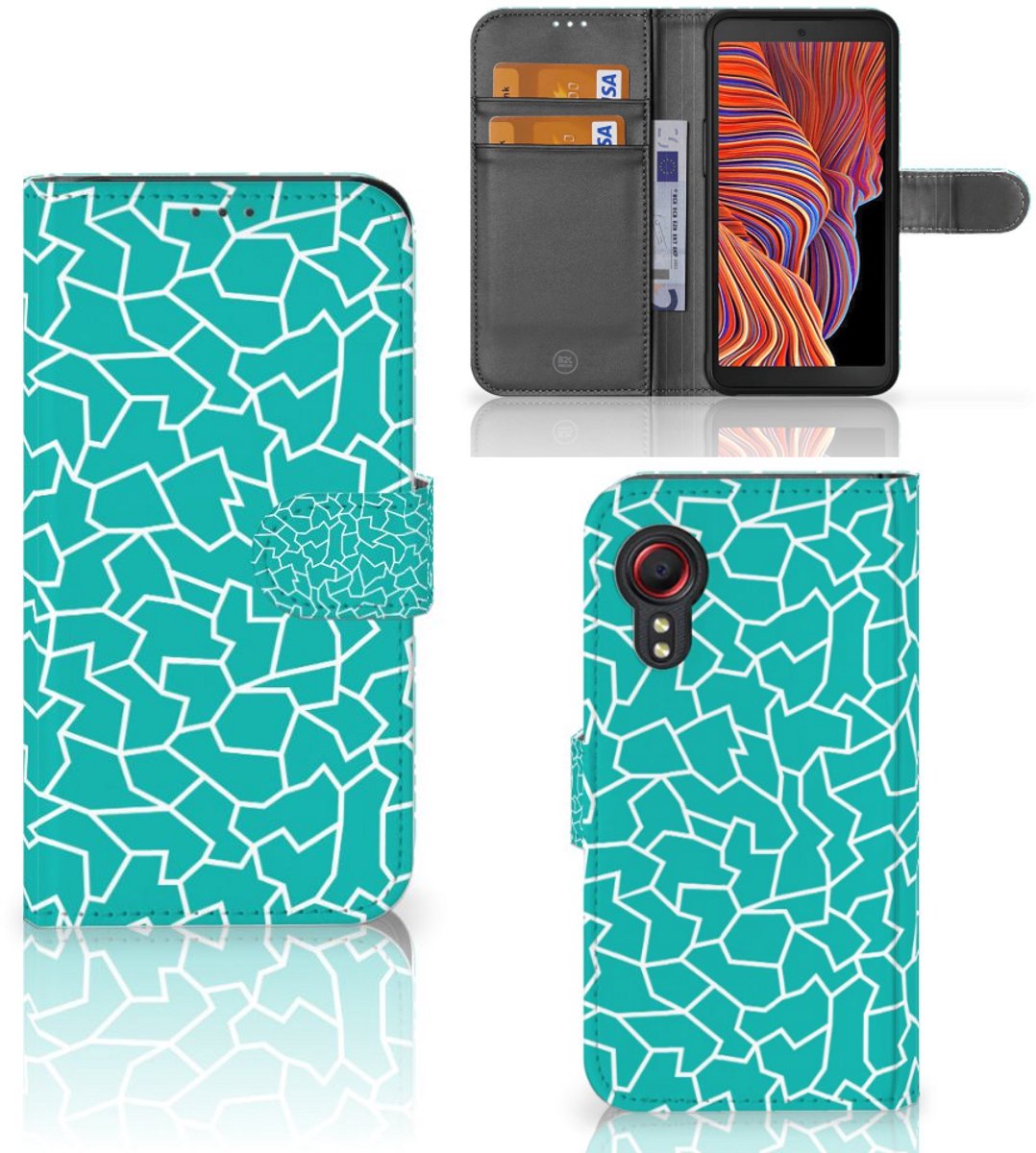 Samsung Galaxy Xcover 5 Hoesje Cracks Blue