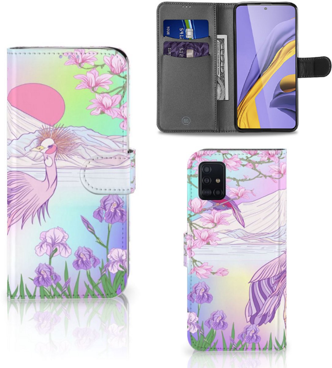 Samsung Galaxy A51 Telefoonhoesje met Pasjes Bird