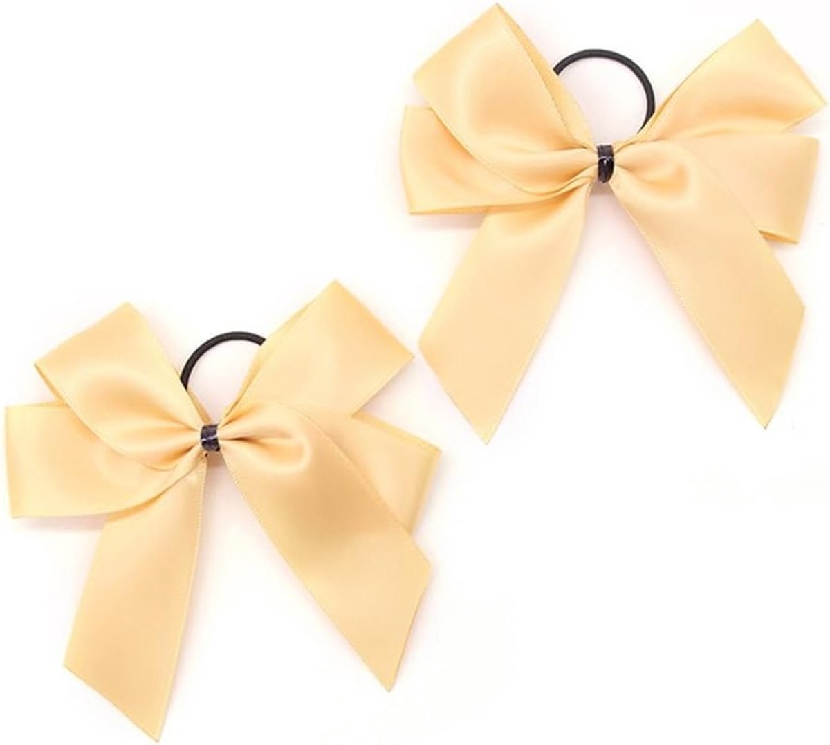 100 Stuks Kant-en-klare Satijnen Strikjes voor Cadeaus, Decoratie en Verpakking in Beige