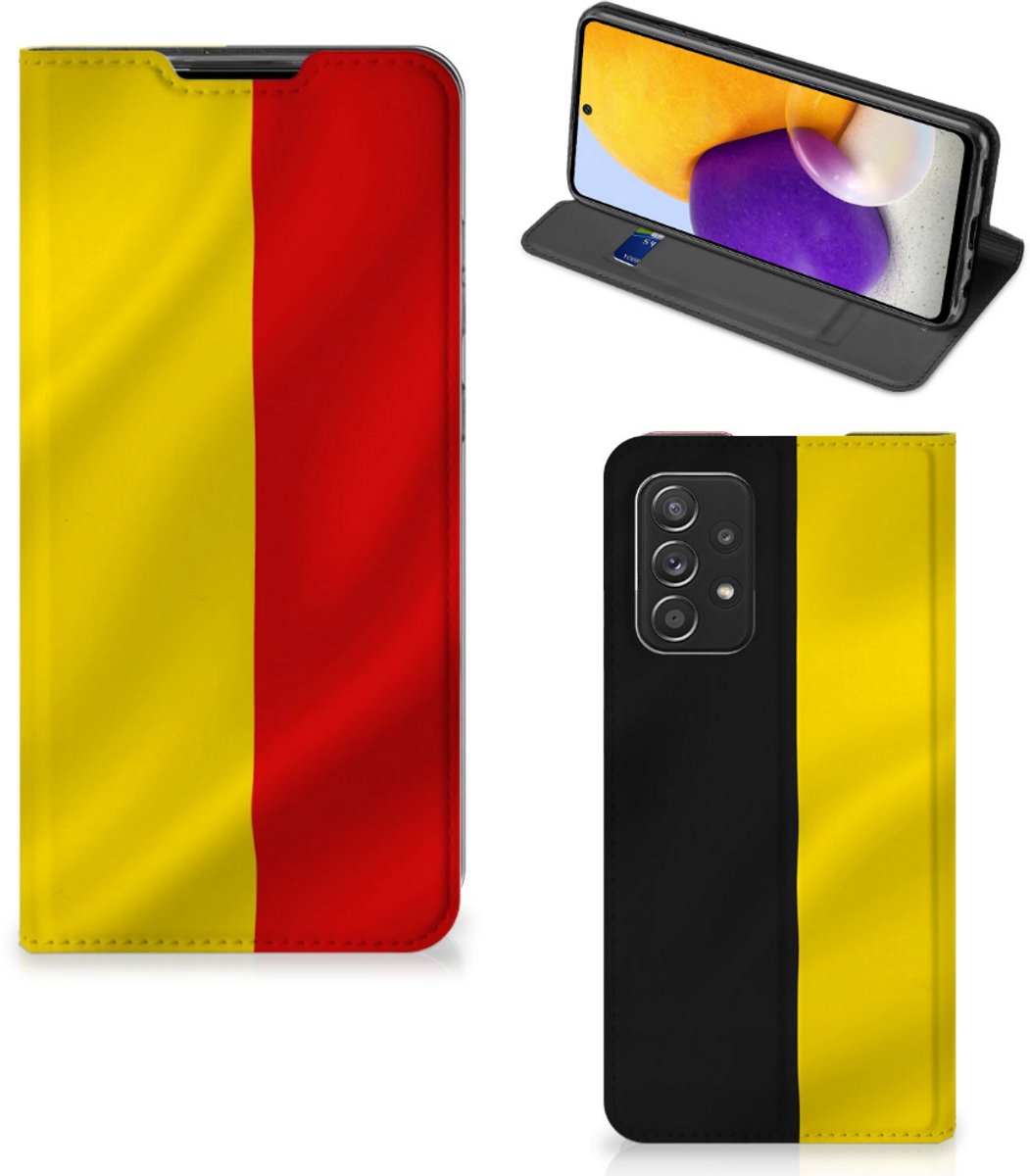 Standcase Hoesje voor Samsung Galaxy A72 (5G/4G) Standcase Belgische Vlag