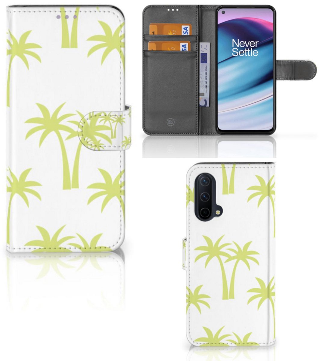 Book Case voor OnePlus Nord CE 5G Hoesje Palmtrees