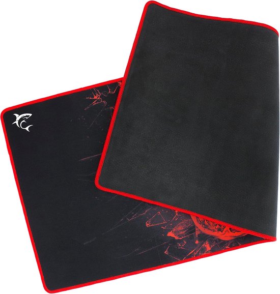 White Shark, Skywalker XL, gaming-muismat, gemaakt van rubber voor mobiele telefoon met anti-slip systeem, rood haai-design op zwarte ondergrond, afmetingen 800 x 350 mm van White Shark — afbeelding 5