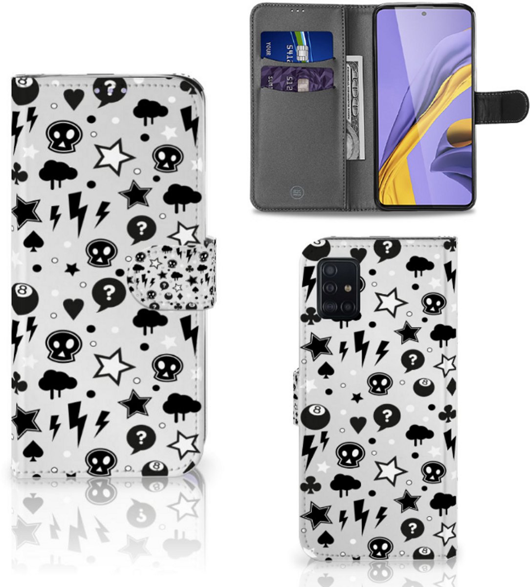 Telefoonhoesje met Naam Samsung Galaxy A51 Silver Punk