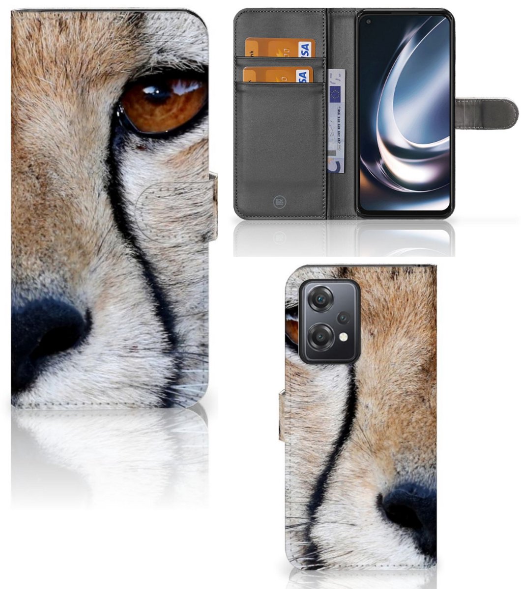 OnePlus Nord CE 2 Lite Telefoonhoesje met Pasjes Cheetah