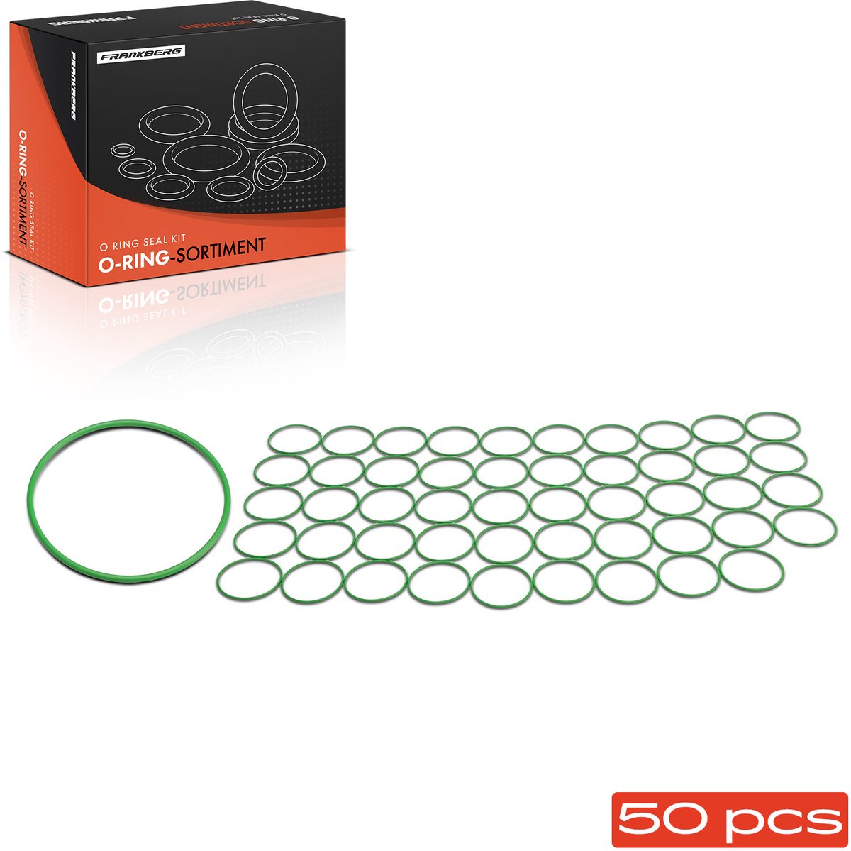 Frankberg 50x O-Ring Airco voor Reparatie Airco Compressor Koelsysteem