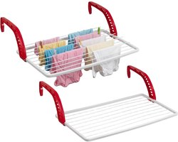 PlasticForte wasrek - 2x - Inklapbaar droogrek - 10 meter - 55 x 106 x 27 cm - camping - balkon