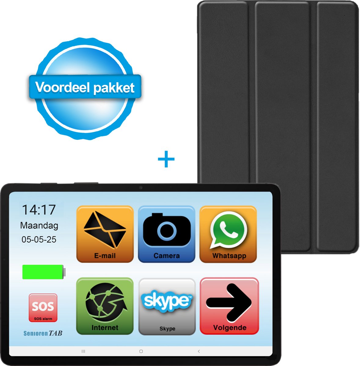 SeniorenTAB SA11W Voordeelpakket - Op basis van Samsung - 256GB - 11 inch - Wifi - Tablet voor ouderen inclusief beschermhoes