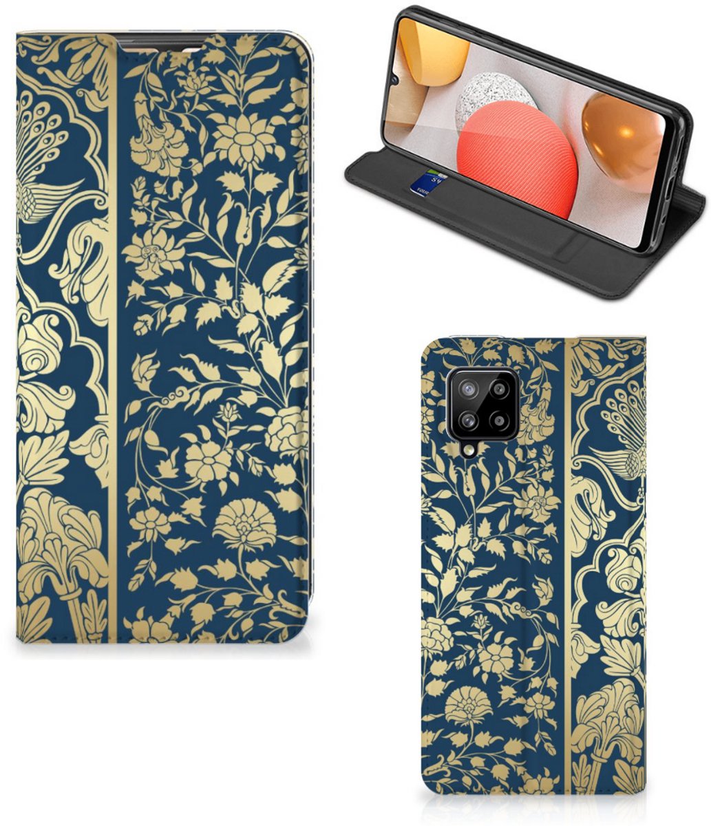 Samsung Galaxy A42 Smart Cover Beige Flowers