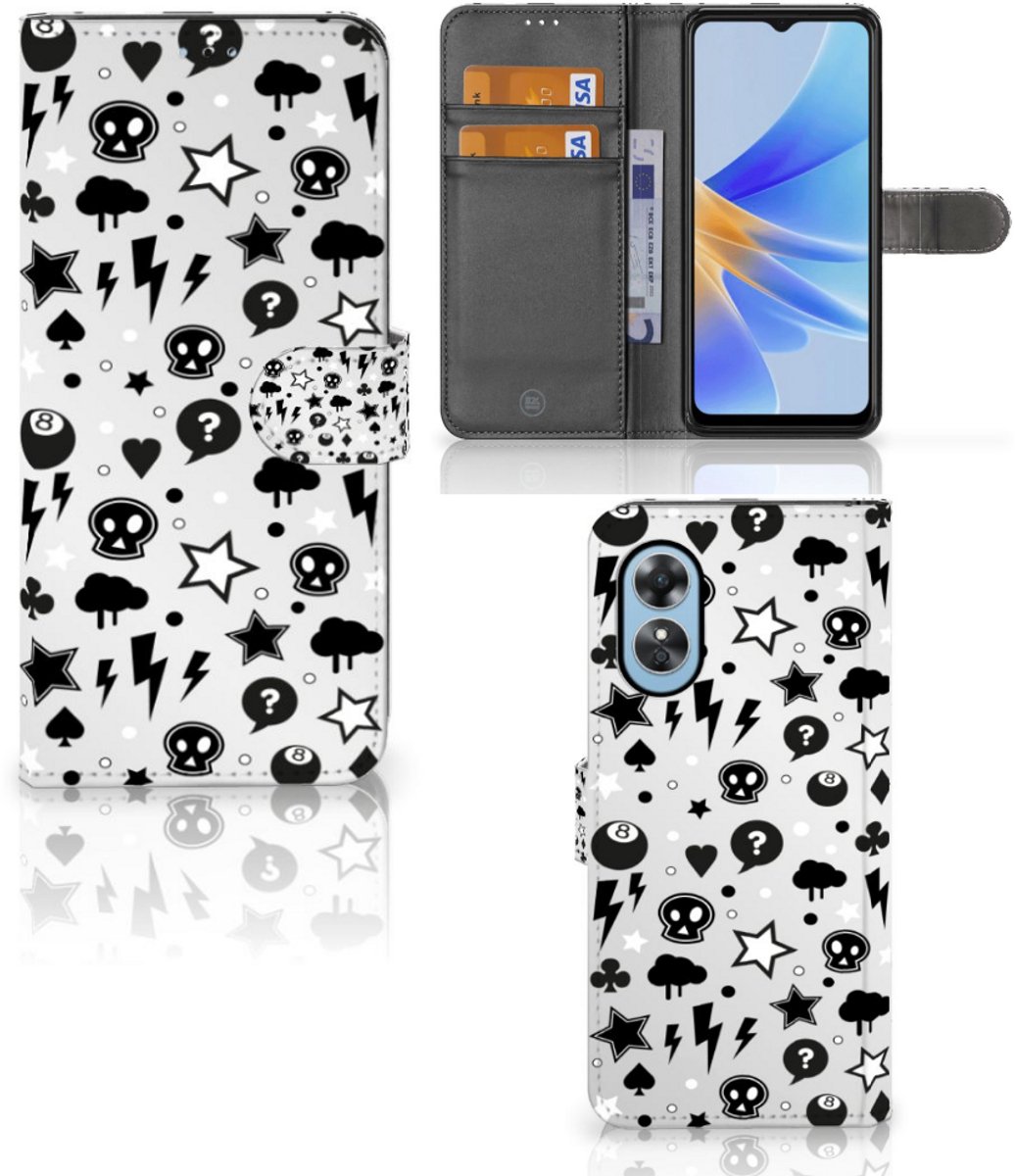 Telefoonhoesje met Naam OPPO A17 Silver Punk