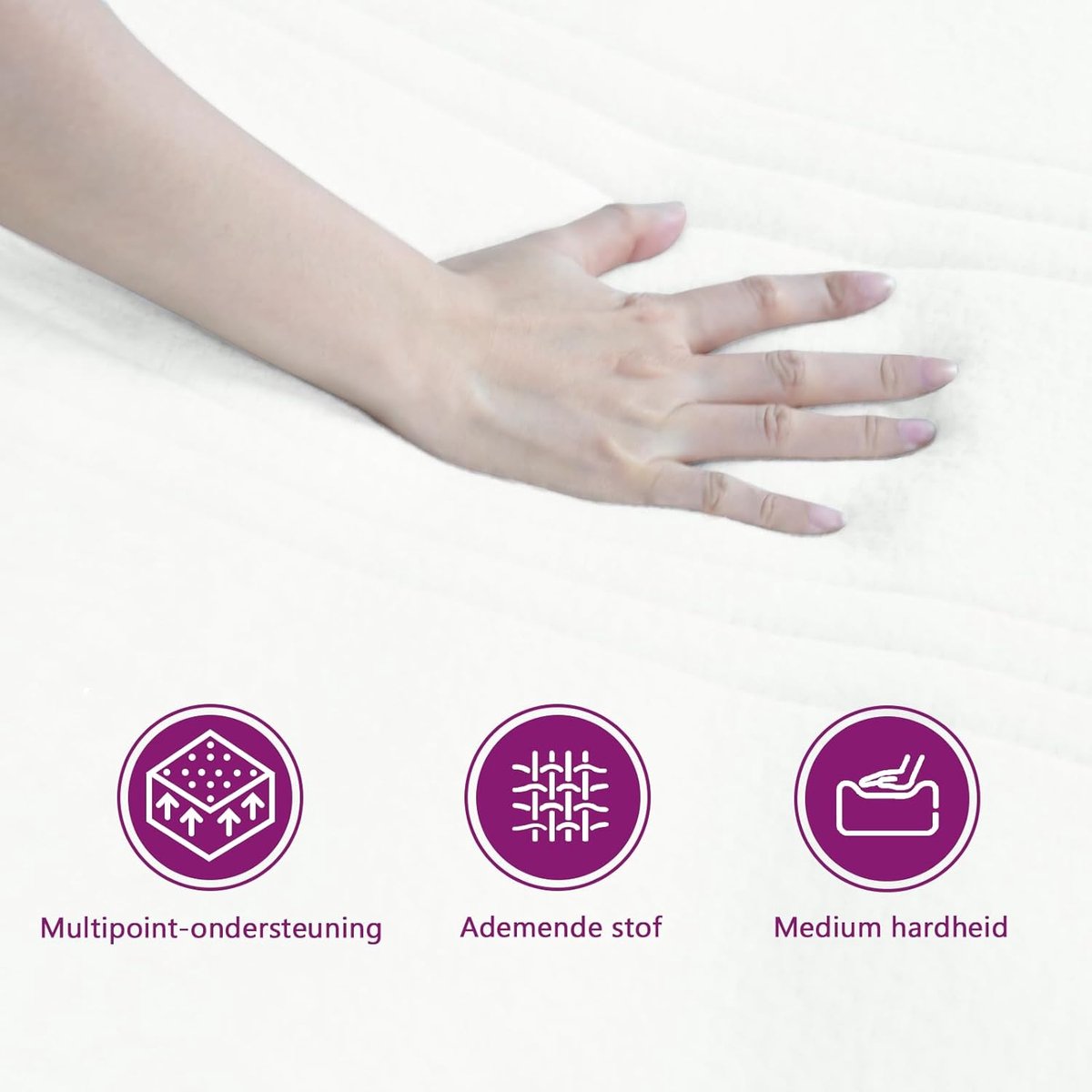 Pocketveringmatras - Bedmatras Matras - Rustgevende Nachtrust - Individuele Pocketveren -