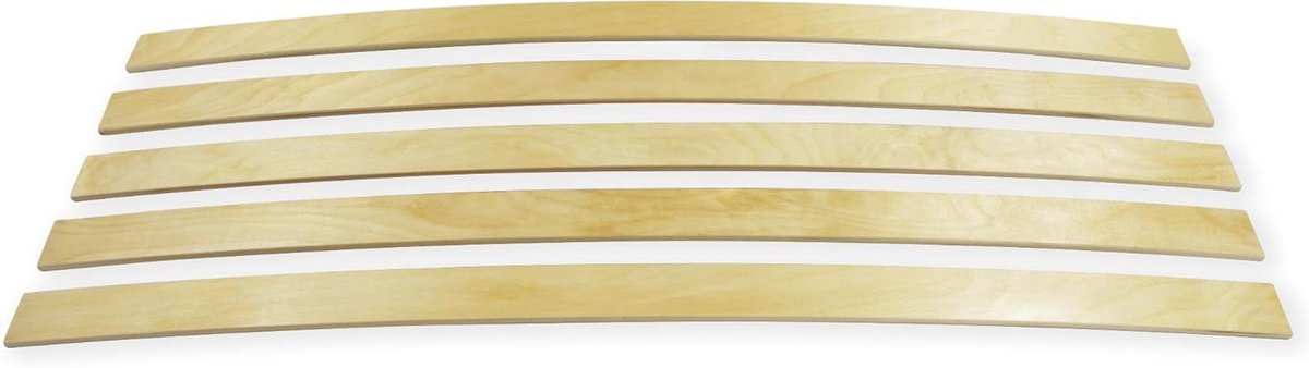 Houten Latten - Reserveonderdelen Lattenbodem - Bed Bodem Repareren - Berken Multiplex - 5 stuks 25mm x 8mm - Natuurlijk geglazuurd