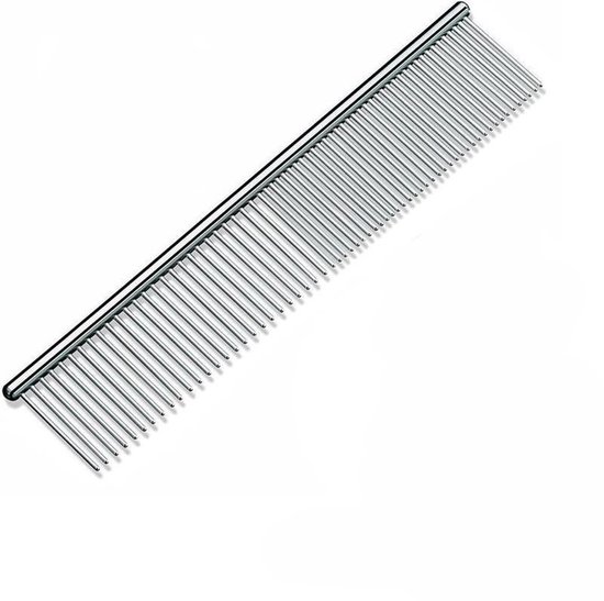 QT-Petshop - Peigne anti-emmêlement - Épilateur pour Animaux domestiques de compagnie - Indolore - Acier inoxydable - Animaux acceptés