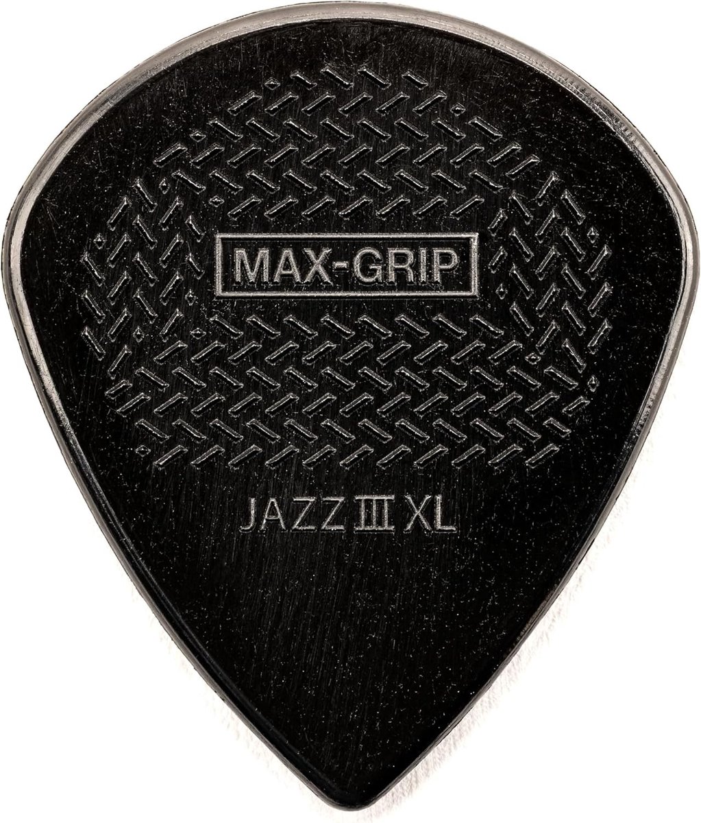 Jim Dunlop 581PXLS Jazz III XL Max Grip Black Stiffo Plectrum 1.38 mm 6-pack