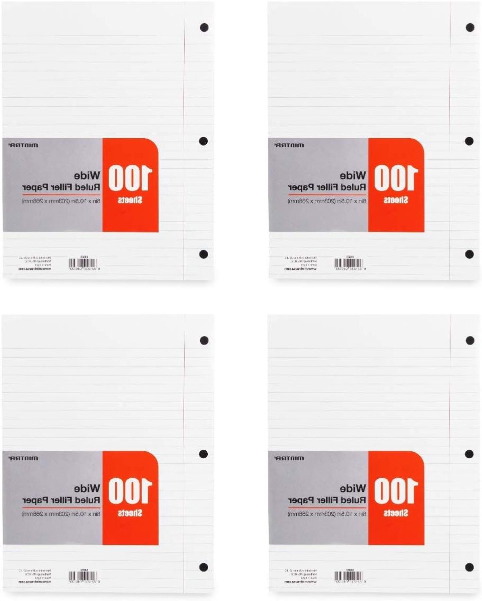 Navulblokken Papier - Schrijfblok Vellen - Notities Maken - Breed Gelineerd - 254 x 2032 cm - Wit