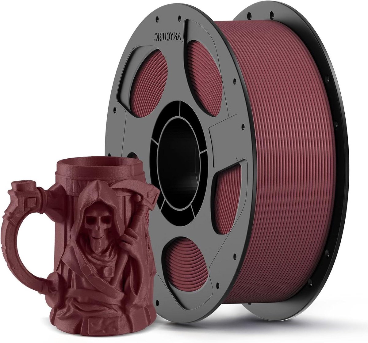 PLA-CF Filament - Koolstofvezel Filament - 3D Printen - Matte Carbon Look - 1 kg - Vintage Rood