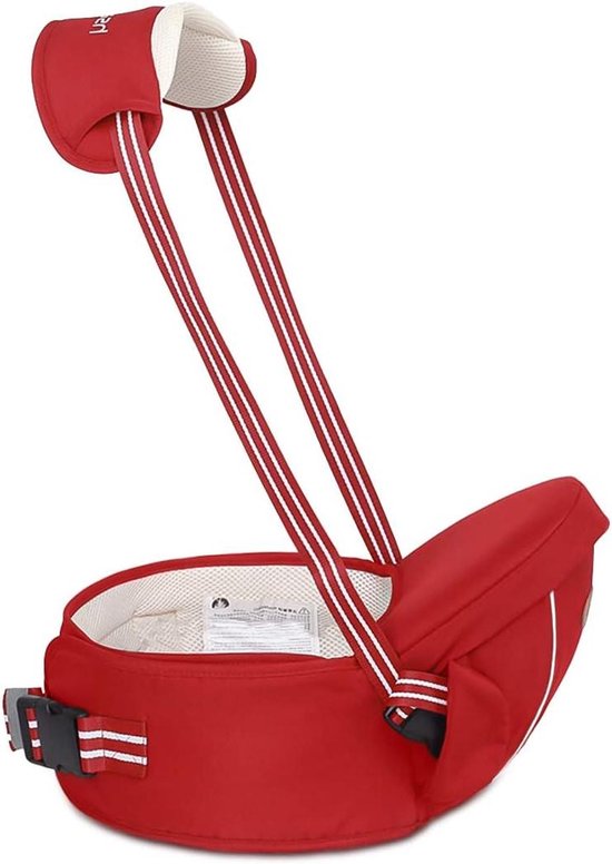 Babydrager Heupzitje - Peuterdrager Draagzak - Baby Comfortabel Dragen - Verstelbare Tailleband - Tot 115 cm - Rood