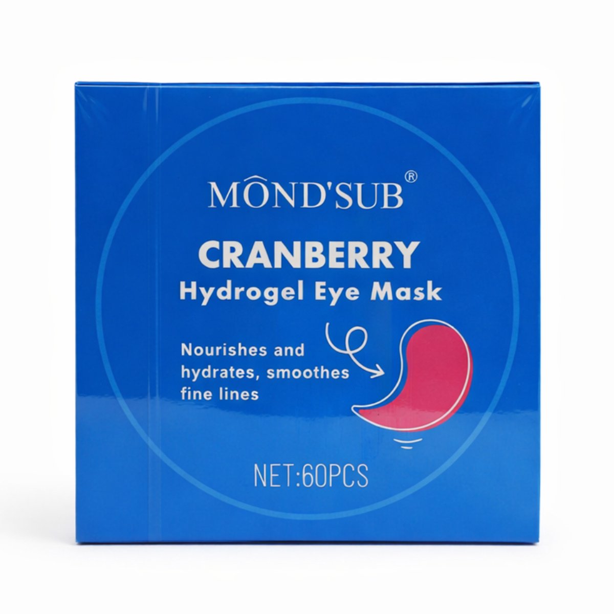 Dermarolling Hydrogel Eye Patches Oogmasker Cranberry 60pcs
