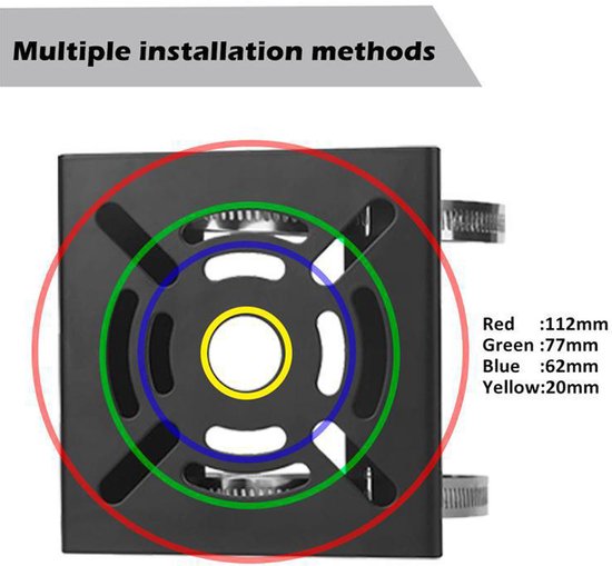 Camerabeugel - Mastbeugel - Bevestigingsbeugel voor mast van beveiligingscamera - Universele verticale paalbeugel voor beveiligingscamera's - Metalen beugel - Verstelbare clips - Geschikt voor beveiligingscamera's - Wit — afbeelding 4
