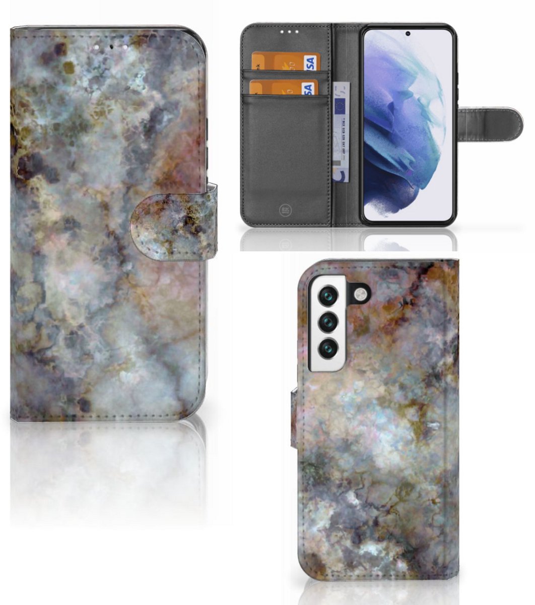 Samsung Galaxy S22 Bookcase Marmer Grijs