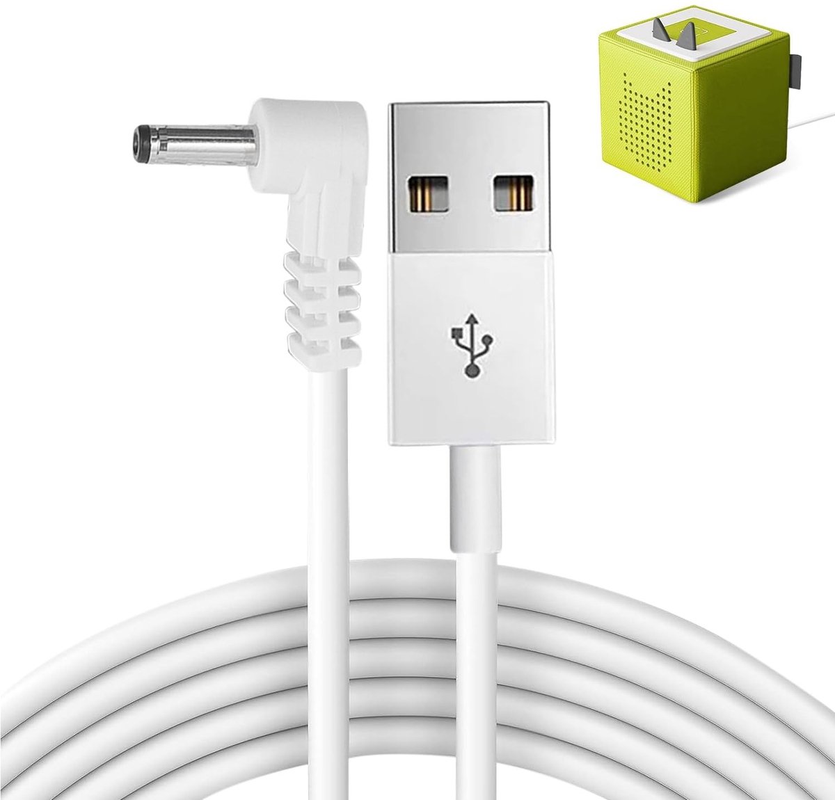 Cosensi - 9V Power Supply - Snelle Oplader - Hollow Plug Design - Wit - USB Type A naar DC - Geschikt voor Toniebox en Laptop