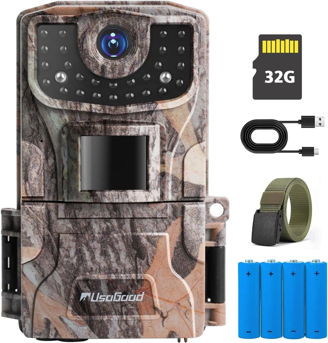 Usogood Professionele Wildcamera 36MP met Nachtzicht - Incl. 32GB TF-kaart – Wildcamera voor Buiten / Wildlife Camera - Waterdicht